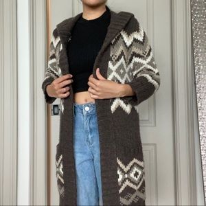 Abercrombie Tribal Knit Cardigan